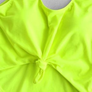 One piece neon bathing suit